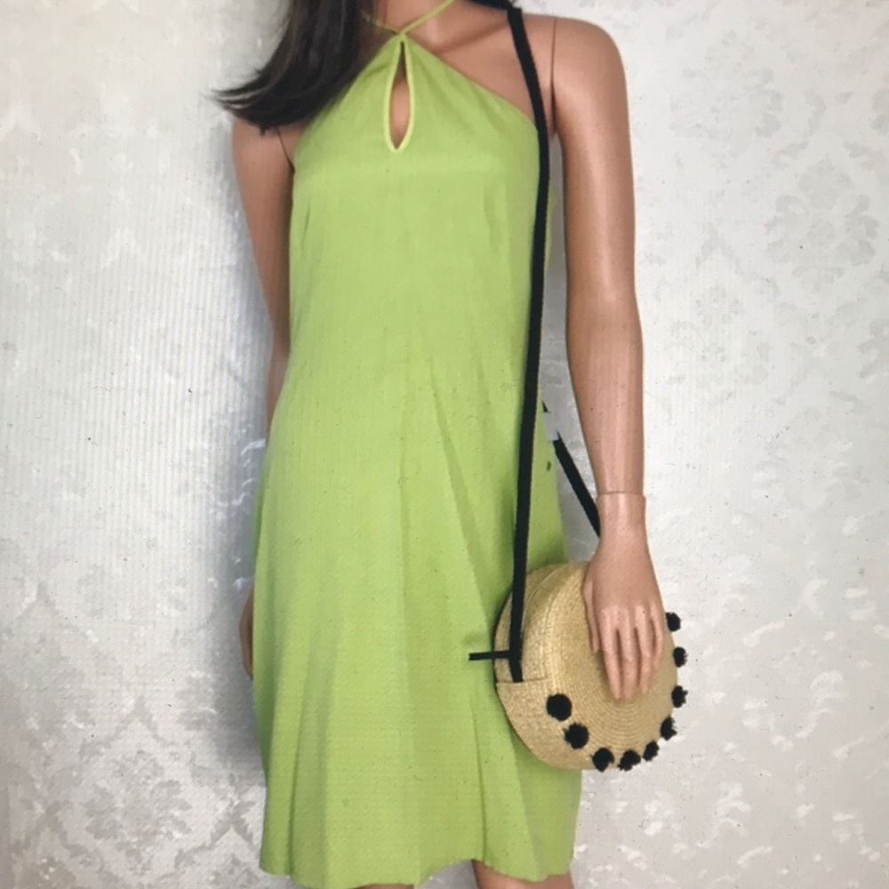 ❤️Versace  Couture ❤️Lime Halter Keyhole Dress :8